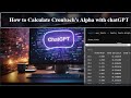 How to Calculate Cronbach's Alpha with ChatGPT