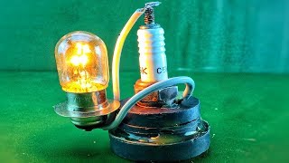 Free Energy Electric Using Spark Plug With Magnet | Science Experiment At Home