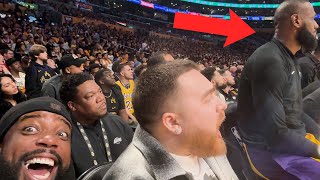 WE PAID $30,000 TO SIT BY LEBRON! Lakers Vs Nuggets Game 3 Courtside!