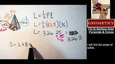 G: [12-3] Surface Area of Pyramids & Cones