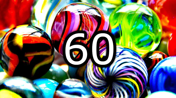 1 Minute Timer | 60 Second of Reverse - Fwd Colourful Marble HABA Wavy Runs