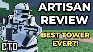 A Showcasereview Of The Artisan Tower best Support Dps  Critical Tower Defense