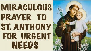 A Very Powerful Miraculous Prayer To St. Anthony For Urgent Needs 🙏💐
