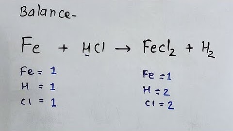 how to balance fe+hcl=fecl2+h2 #balancingchemicalequations