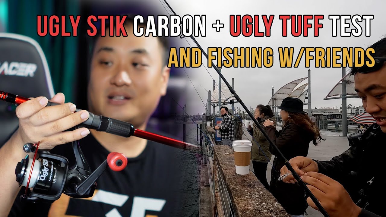 Ugly Stik Carbon + Ugly Tuff Reel Test and Review (Fishing w/Friends at  Redondo Pier!) 