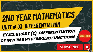 12 Class Mathematics | EXERCISE 3.6 PT 2 | SINDHTEXT| Differentiation of Inverse Hyperbolic function