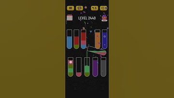 Water sort puzzle level 2440 #solveitwithme #gamesolutions #play #solutions #puzzlegame  #games #win