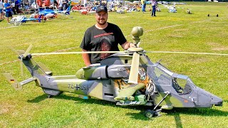 STUNNING !!! HUGE !!! RC TIGER TURBINE MODEL HELICOPTER IN SCALE 1:4.8 / FLIGHT DEMONSTRATION !!!