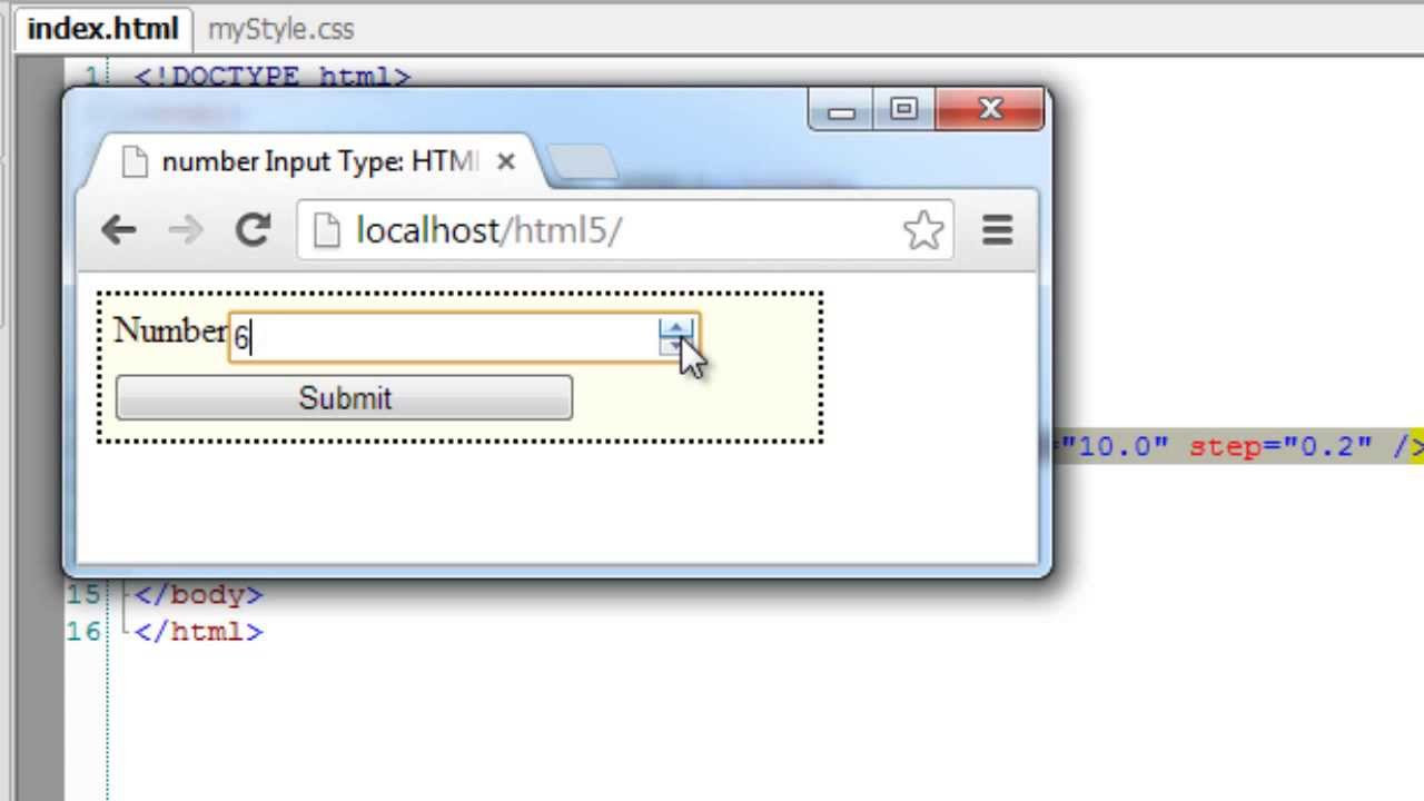 input type html  New 2022  Form Input Type - number: HTML5