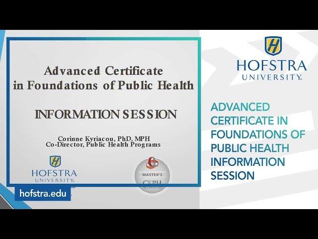 certificate in public health administration