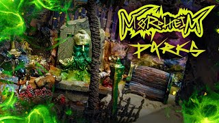 DIY Mordheim City Park | Easy Plants, Trees, 3d Printed Fountain - Mordheim Terrain Board Renovation