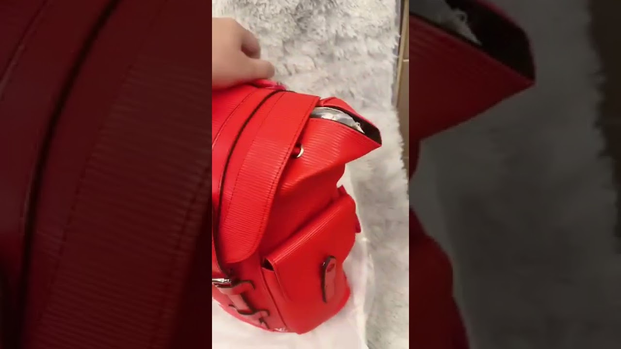 AUTHENTIC LOUIS VUITTON Supreme Backpack - Red LV epi leather