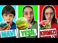 24 SAAT BOYUNCA TEK RENK YİYECEK YEME CHALLENGE 3! Eating Only ONE Color of Food 24 Hours -Challenge