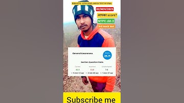 RRB NTPC 12TH LEVEL CBT-2 3rd MOCK TEST BY RWA 🎯 02/NOV/2025 | #rrb #ntpc #cbt2 #rwa #mocktest