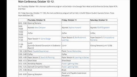 AIIDE Conference Live Stream