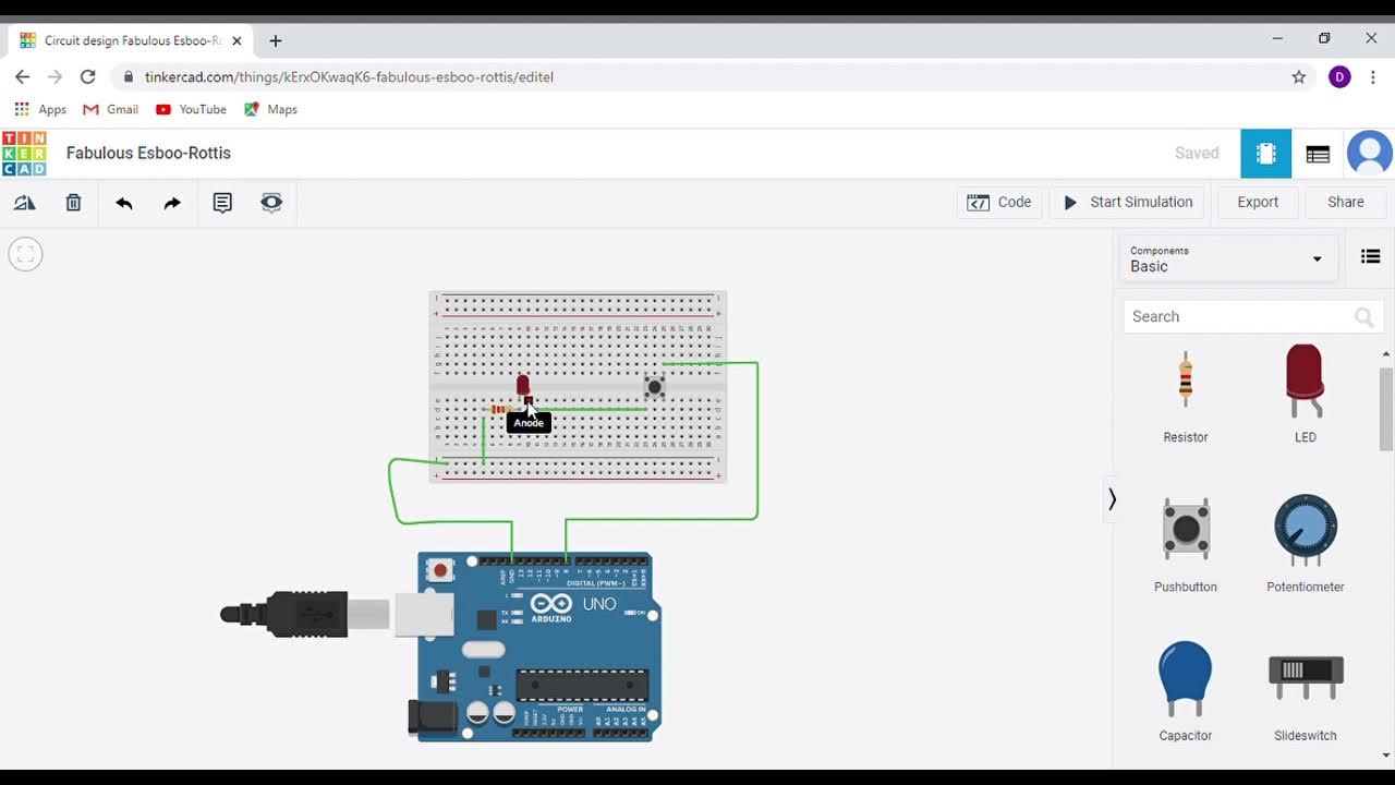 TO INTERFACE PUSH BUTTON WITH ARDUINO - YouTube