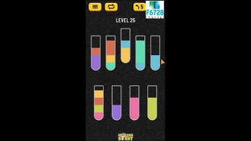 Water Sort Puzzle level 25 walkthrough