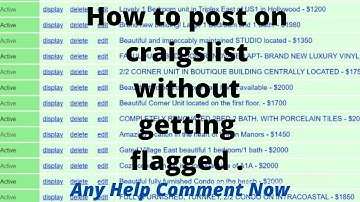 Craigslist posting tricks !! How to post on craigslist without getting flagged ! Craigslist tutorial