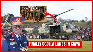 Breaking! Tears as Gen. Francis Ogolla's Body Lands in Siaya with KDF Jet for burial on Sunday