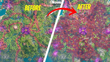 Full Timelapse of Corruption Spreading around the map - Fortnite Cube Queen The End Finale Event