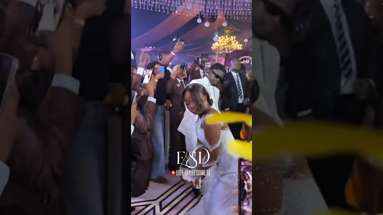 Simi & Femi Dapson at their white wedding reception dance 🪩