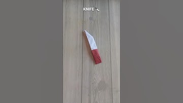 KNIFE ORIGAMI| TUTORIAL| HOW TO MAKE A KNIFE CRAFT| WEAPON| STEP BY STEP FOLD | ART