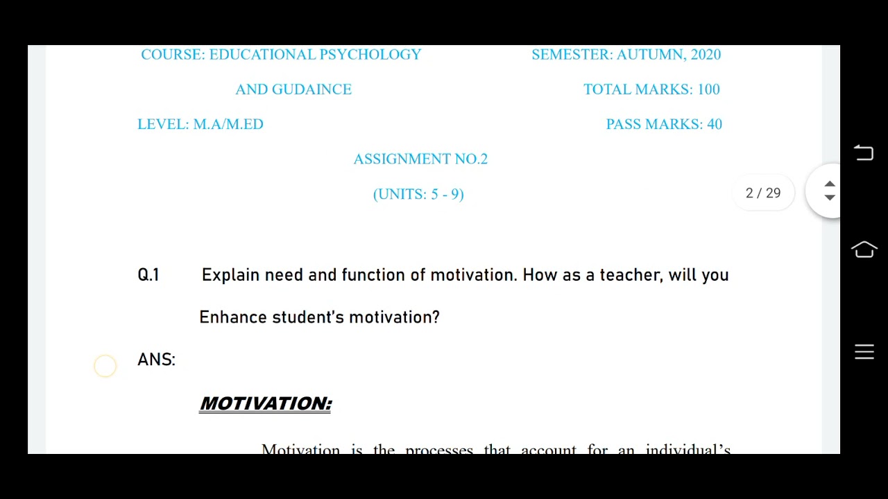 aiou assignment 6501