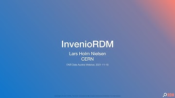 Repositories for Research Data InvenioRDM