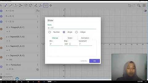 Tutorial membuat transformasi (rotasi) pada aplikasi geogebra