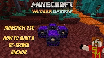 How to Make a RESPAWN ANCHOR - Minecraft 1.16 Turorial - Nether Update