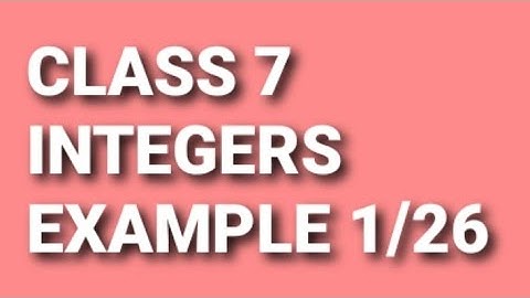 Class 7 Integers division example 1.26