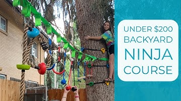 Under $200 Backyard Ninja Warrior Course Slackline Playset from Amazon