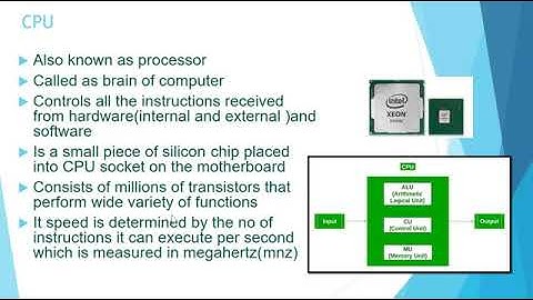 Grade 7 ICSE Computer Hardware Components Part 2