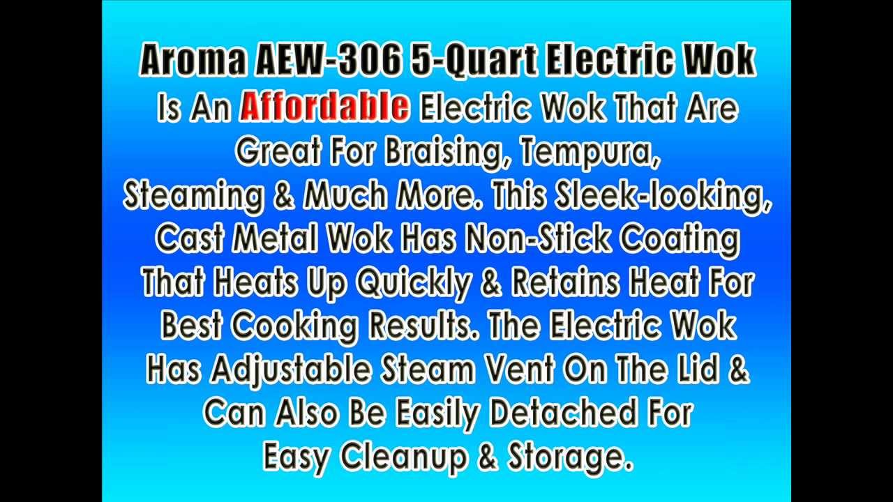 Best Wok Reviews Aroma AEW306 5Quart Electric Wok YouTube