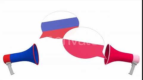 Speech Bubbles with Flags of Poland and Russia | Motion Graphics - Envato elements