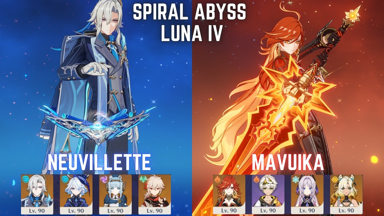 C0 Neuvillette Lunar Charged & C0 Mavuika Melt | Spiral Abyss Luna IV | Genshin Impact