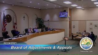 Board of Adjustments and Appeals Meeting — 02/24/2020 - 6:00 p.m.