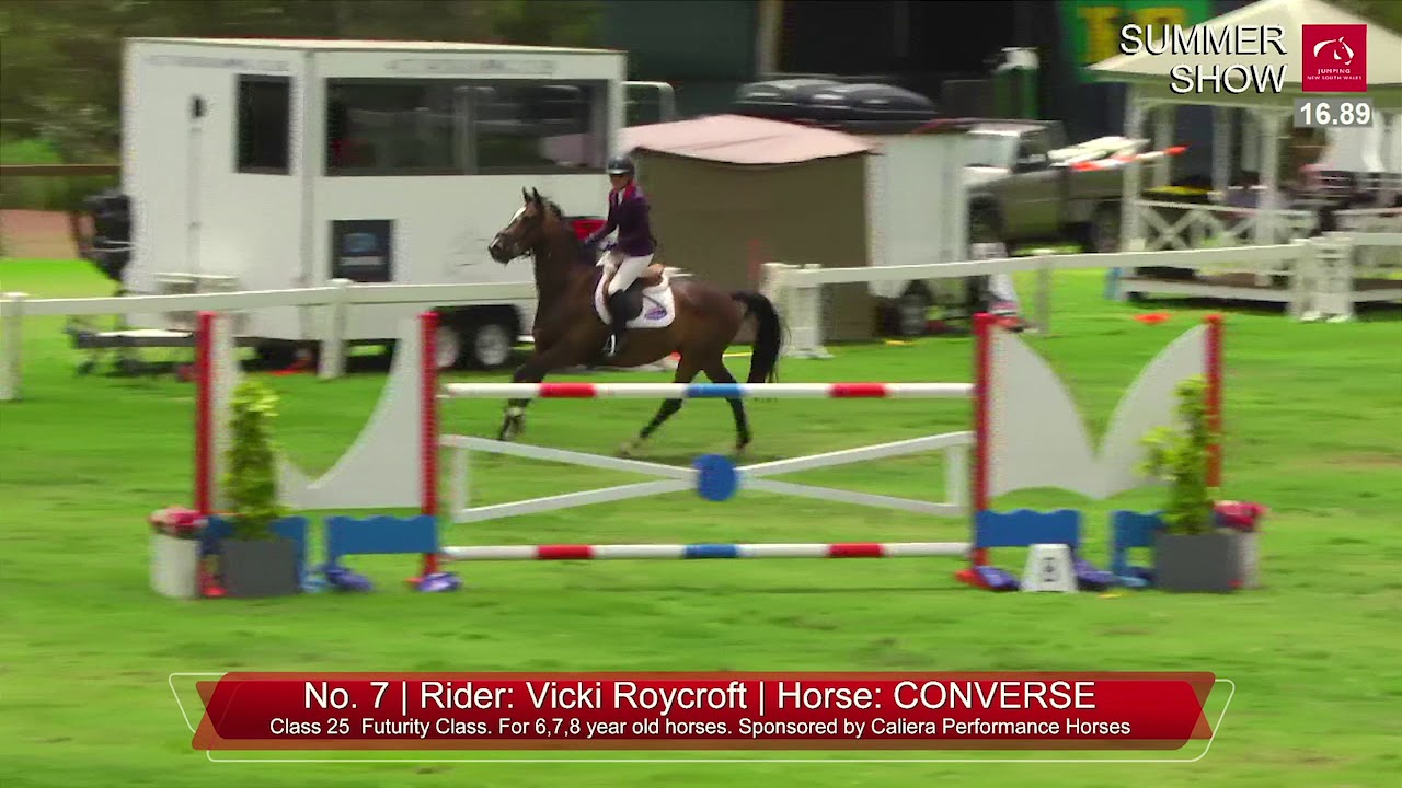 JNSW Summer Show Class 25 Futurity Class R1 Vicki Roycroft CONVERSE YouTube JNSW Summer Show Class 25 Futurity Class R1 Vicki Roycroft CONVERSE YouTube