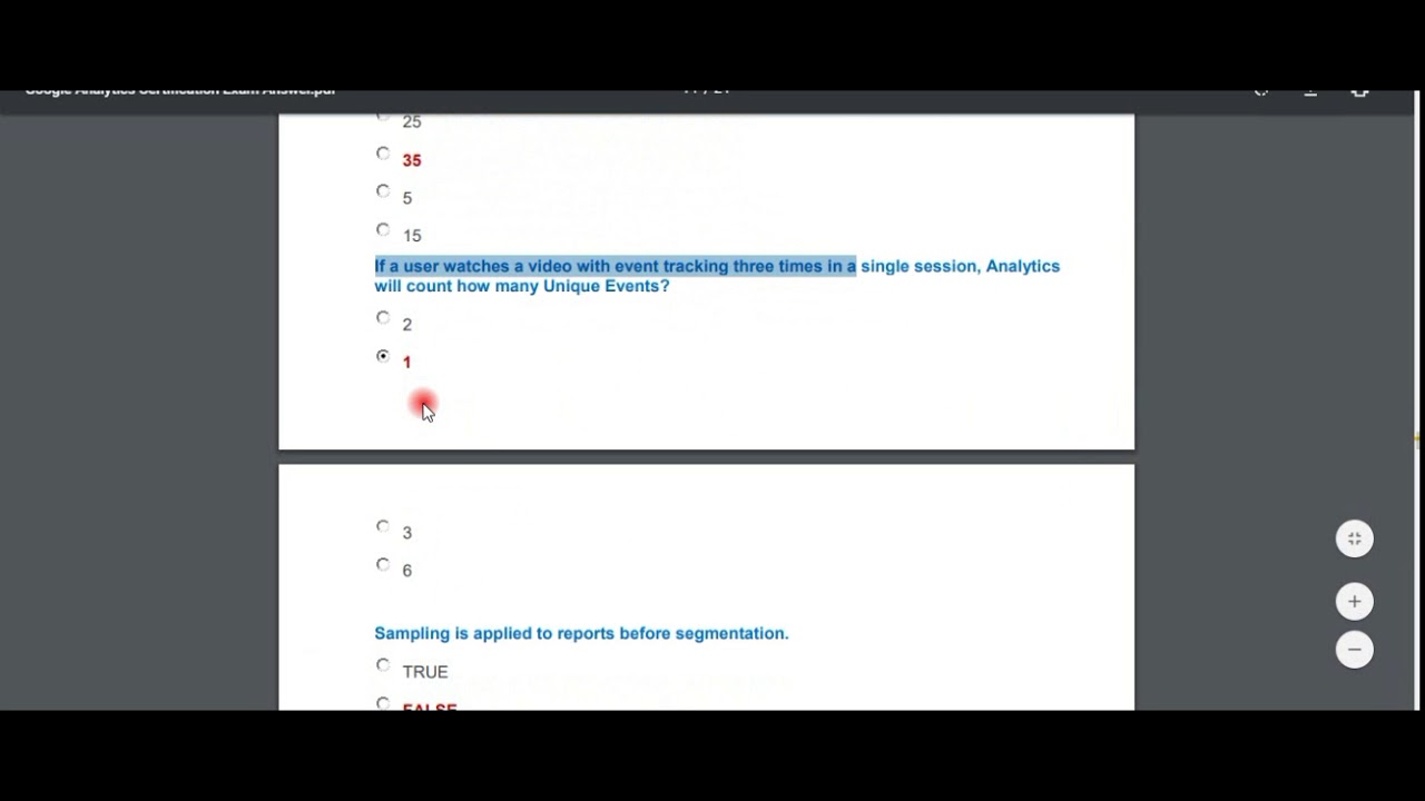 Google Analytics Certification Live Exam