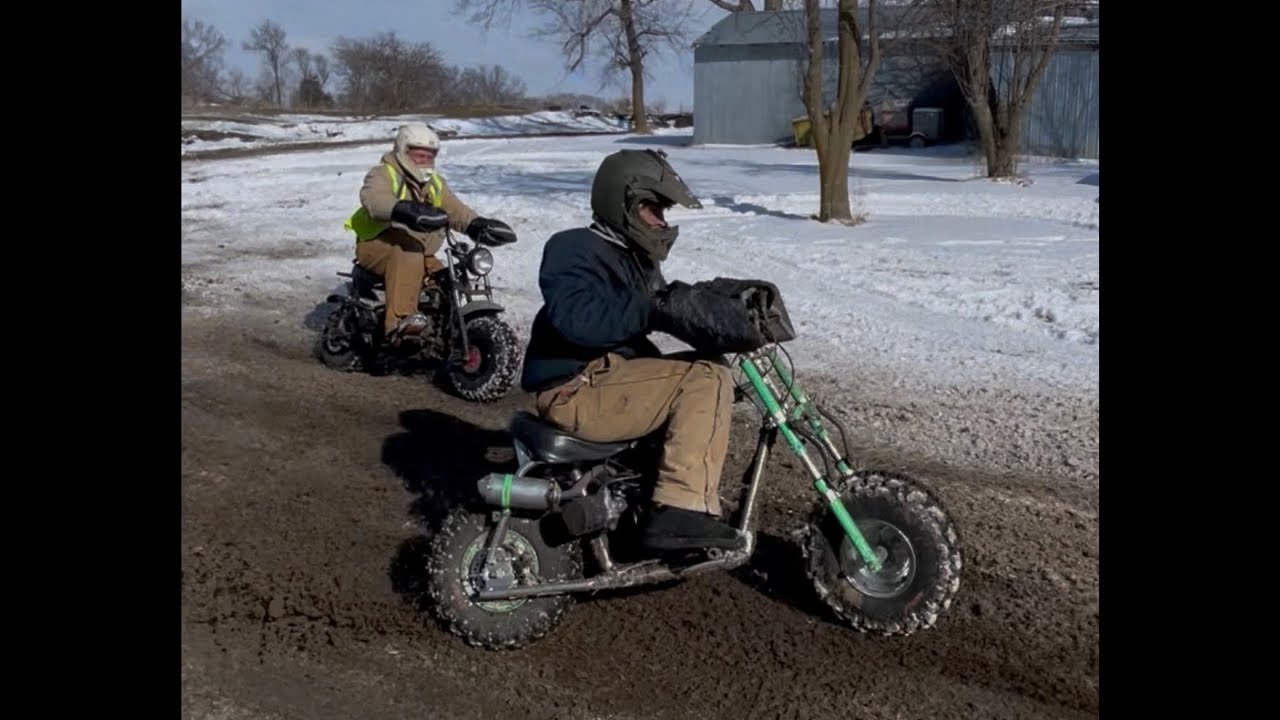 snow/mud ride day on Minibike’s 