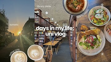 uni diaries | cafe studying, going to classes, in the library