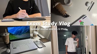 EXAM Study vlog☕️💻 | Summer studies📚, Canadian High School student prep | Fun with friends