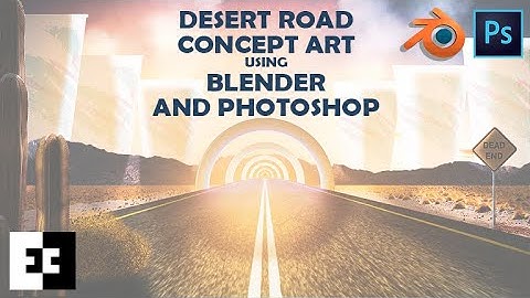 Abstract Desert Concept Art- Blender and Photoshop Tutorial
