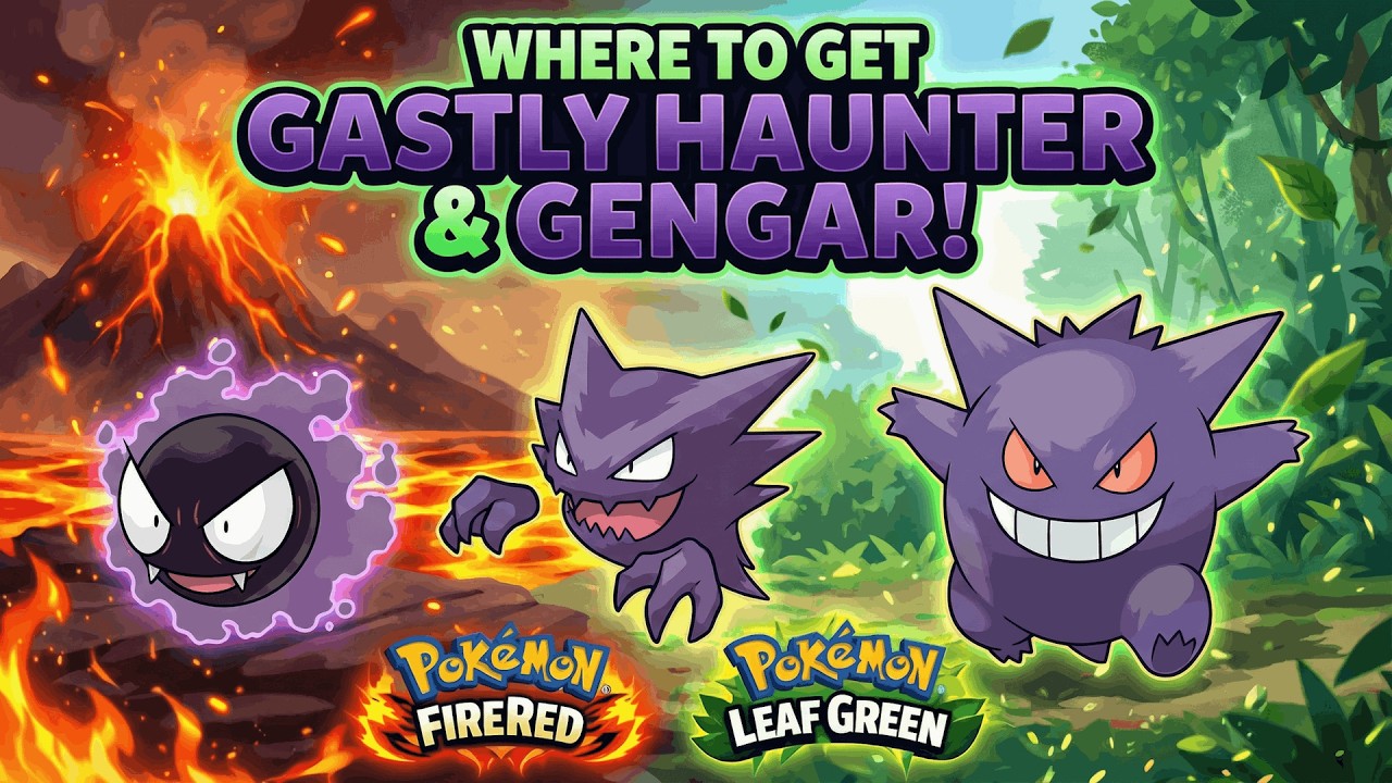 Где найти Гастли, Хаунтера и Генгара в Pokémon Fire Red и Leaf Green?