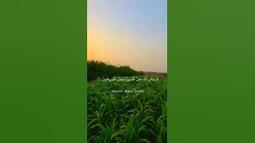 { فسبحان الله حين تمسون وحين تصبحون } ~ تلاوة الشيخ سعود الشريم