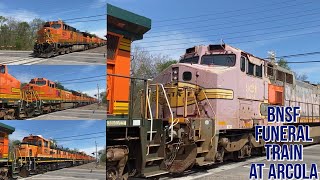 BNSF Funeral Train! BNSF 5223 C44-9W leads the D-GATSTL1-16T!