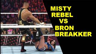 WWE 2K26 Misty Blue vs Bron Breakker - No Holds Bared
