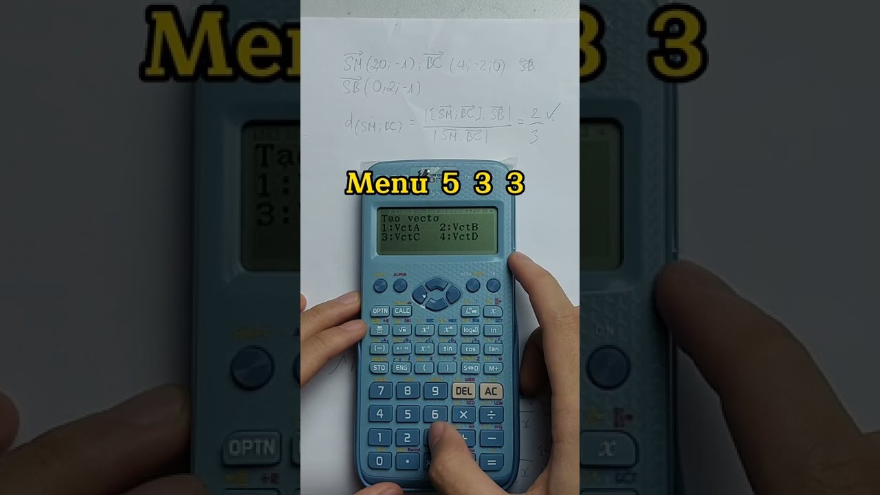 Tìm khoảng cách trong toán hình bằng casio siêu nhanh | biquyetdodaihoc #shorts - youtube