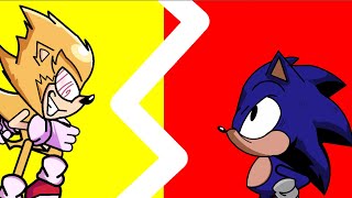 Fleetway sonic vs faker sonic (parte 1)