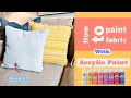 How to paint fabric with Acrylic Paint (EASY TUTORIAL)